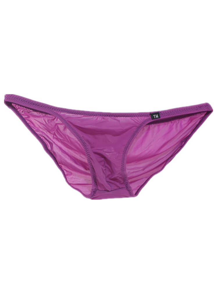Men's Simple Solid Color Low Waist Thin Briefs