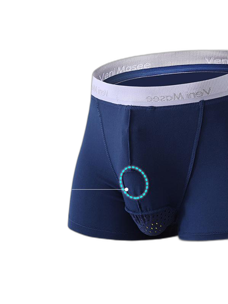 Men's Separate Ball Pouch Cotton Trunks