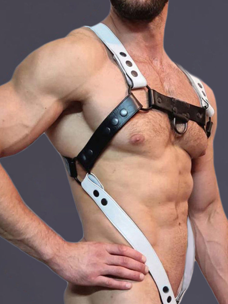 Men's Leather Bondage Belt Performance Clothing