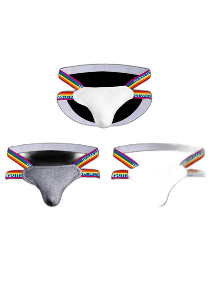 3-pack Rainbow Cotton Thong