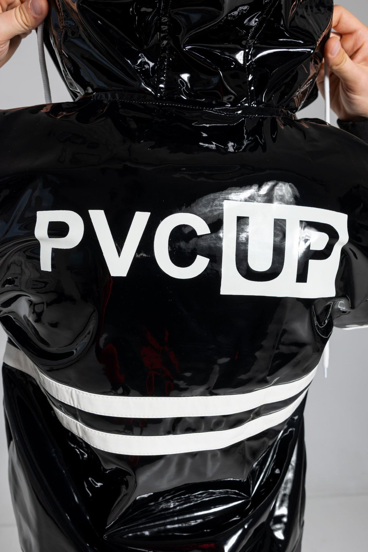 HOOK UP - black/white - JACKET - PVC PLUS