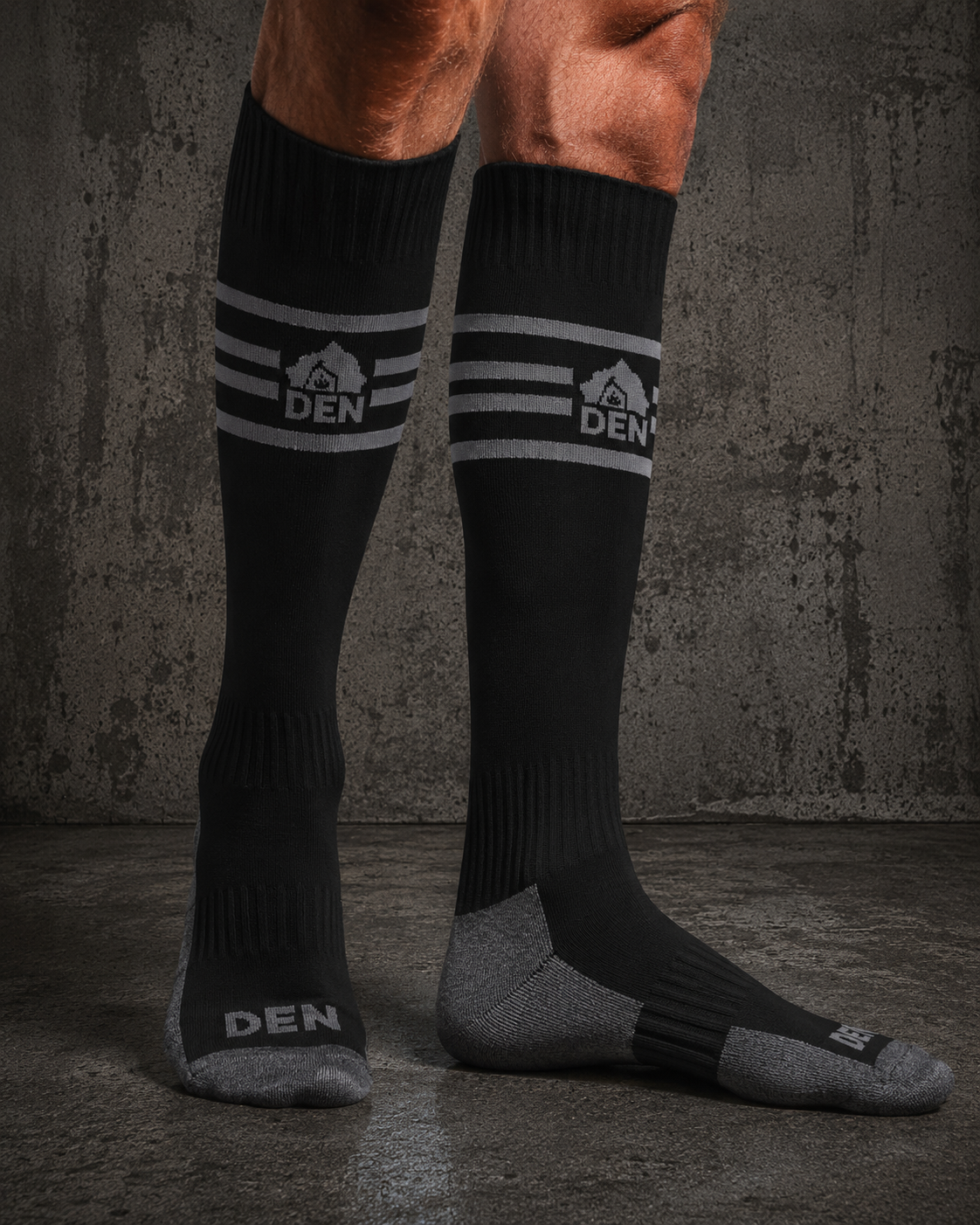 Knee Length Football Socks - Black