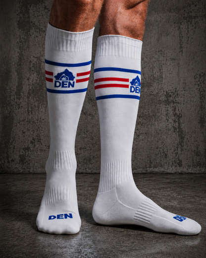 Knee Length Football Socks - White