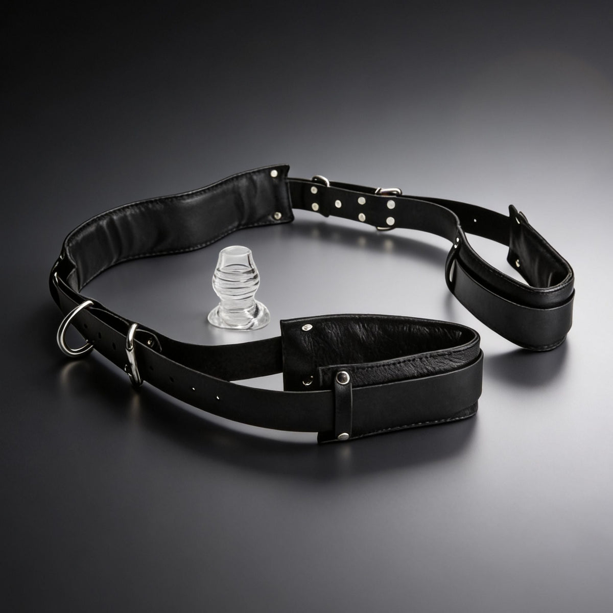 Spread Me Open Thigh Harness with Hollow Anal Plug