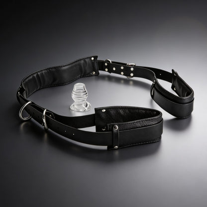 Spread Me Open Thigh Harness with Hollow Anal Plug
