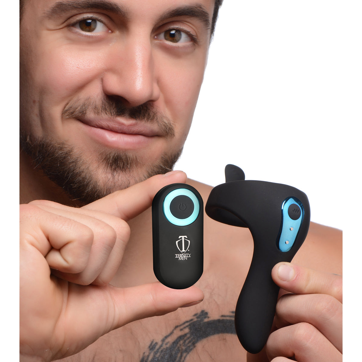 Power Taint 7X Silicone Cock and Ball Ring with Remote