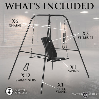 Throne Adjustable Sex Swing with Stand
