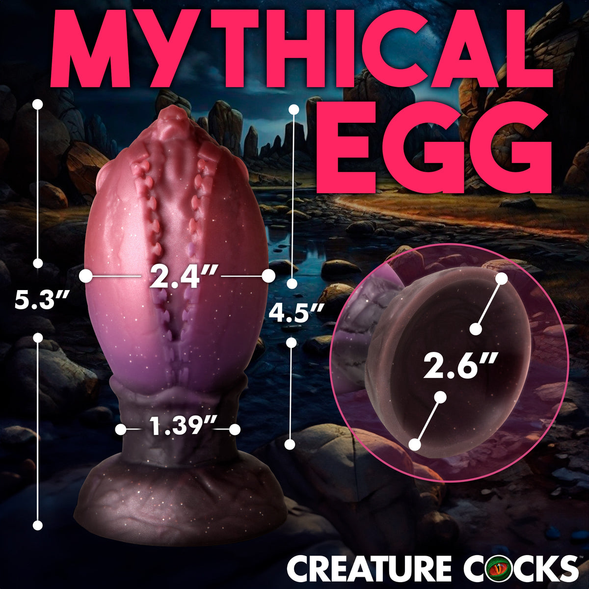 Large Dragon Hatch Silicone Egg with Free Lubricant