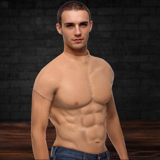 Ripped Silicone Male Chest