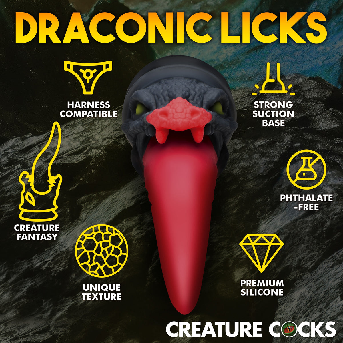 Dragon Roar Silicone Dildo with Free Lubricant