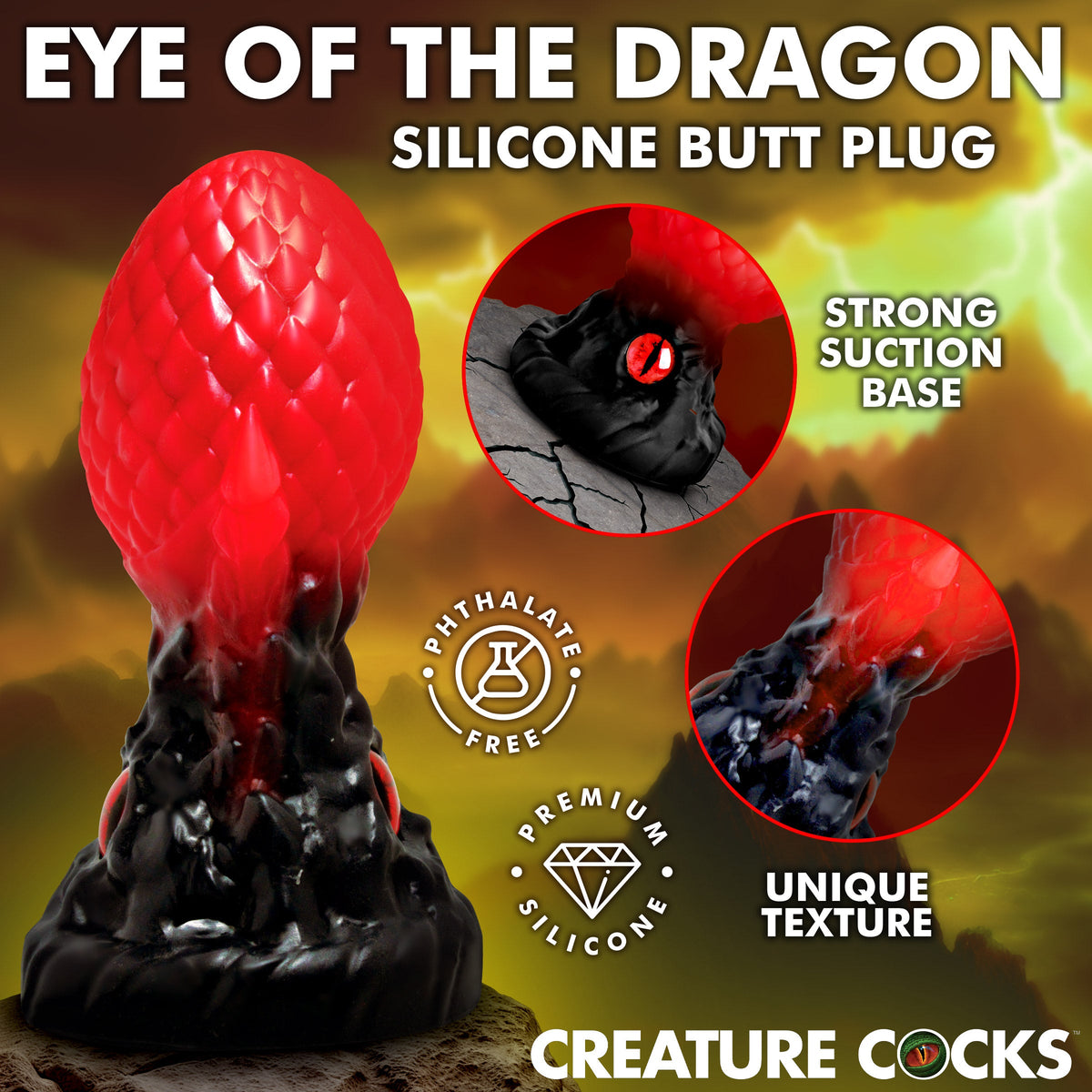 Eye of the Dragon Silicone Butt Plug