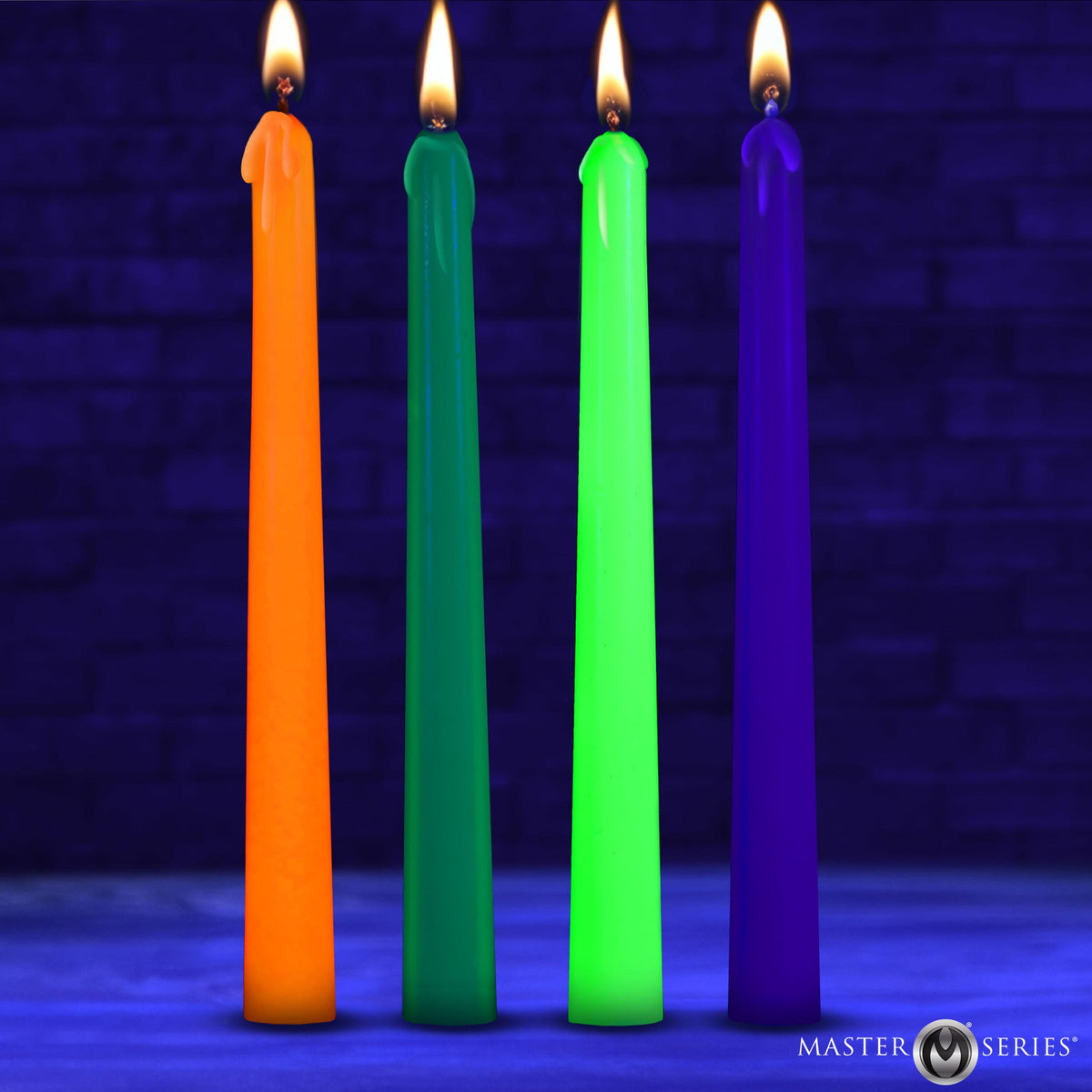 4pk Glow Wax UV Blacklight Reactive Drip Candles
