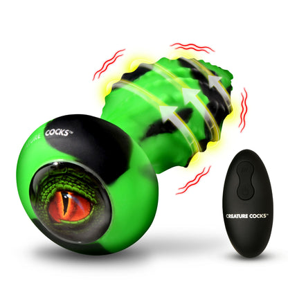 Eye of the Spawn Vibrating & Squirming Silicone Butt Plug