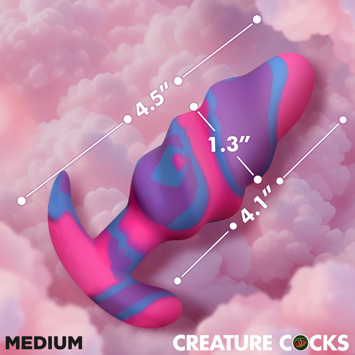 Unicorn Swirl Silicone Butt Plug