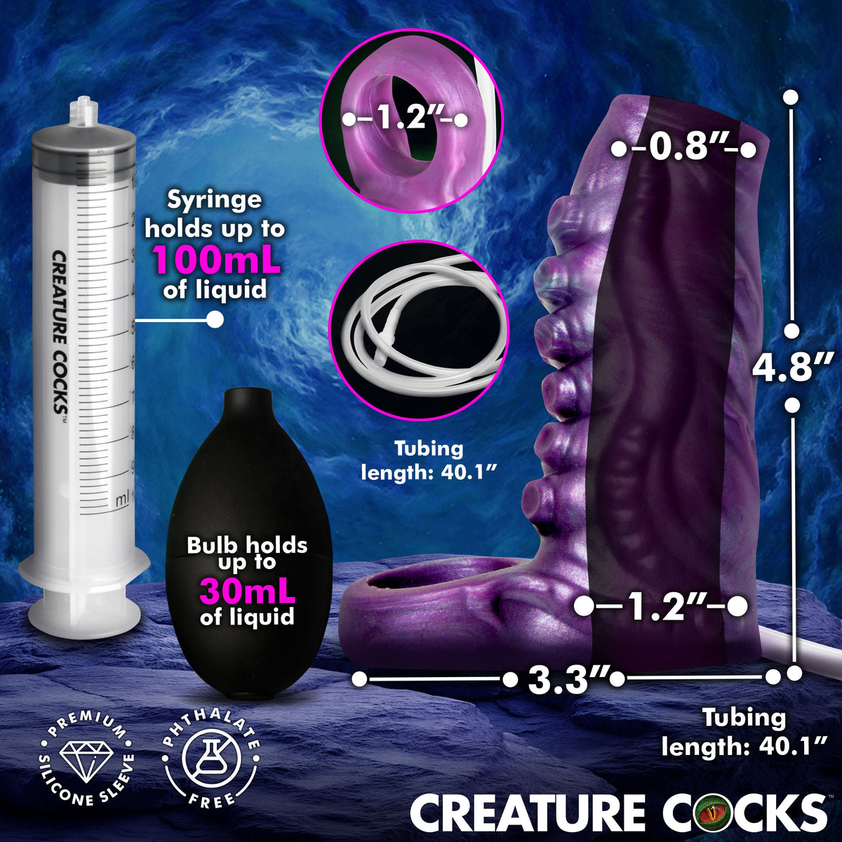 Siphon Squirting Silicone Penis Enhancer
