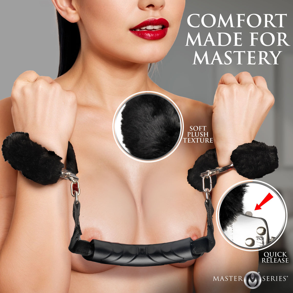 The Handler Furry Handcuffs with Handle