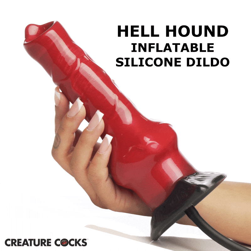 Hell Hound Inflatable Silicone Dildo