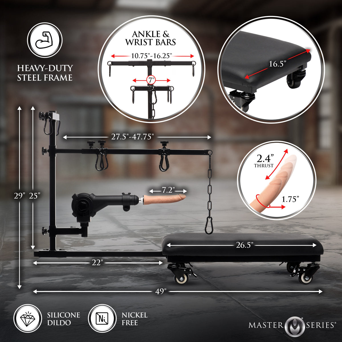 Hogtie Restraint Rack w/ Sex Machine