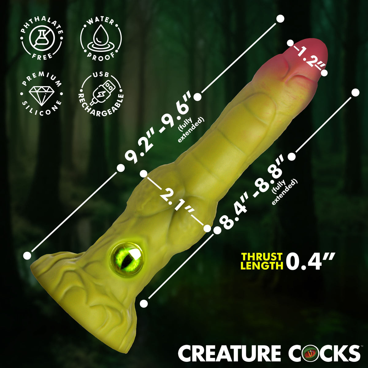 Eyegor Thrusting & Vibrating Silicone Dildo