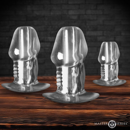 3pc Dicked Clear Hollow Anal Trainer Set
