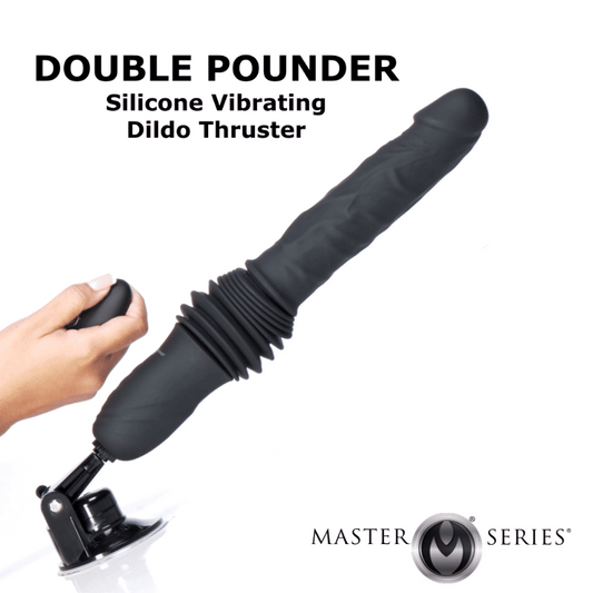 Double Pounder Silicone Vibrating Dildo Thruster