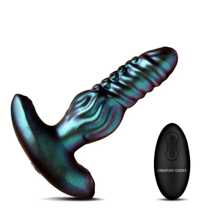 Octo-Squirm Vibrating & Squirming Silicone Anal Plug