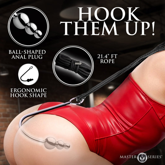 Beaded Anal Hook w/ Rope