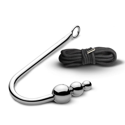 Beaded Anal Hook w/ Rope