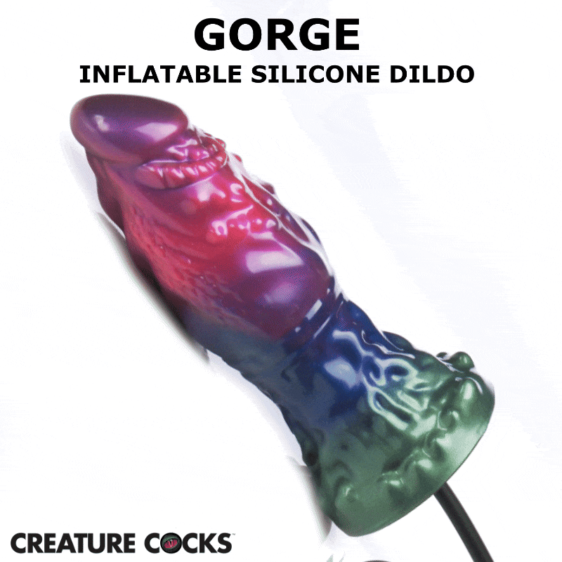 Gorge Inflatable Silicone Dildo