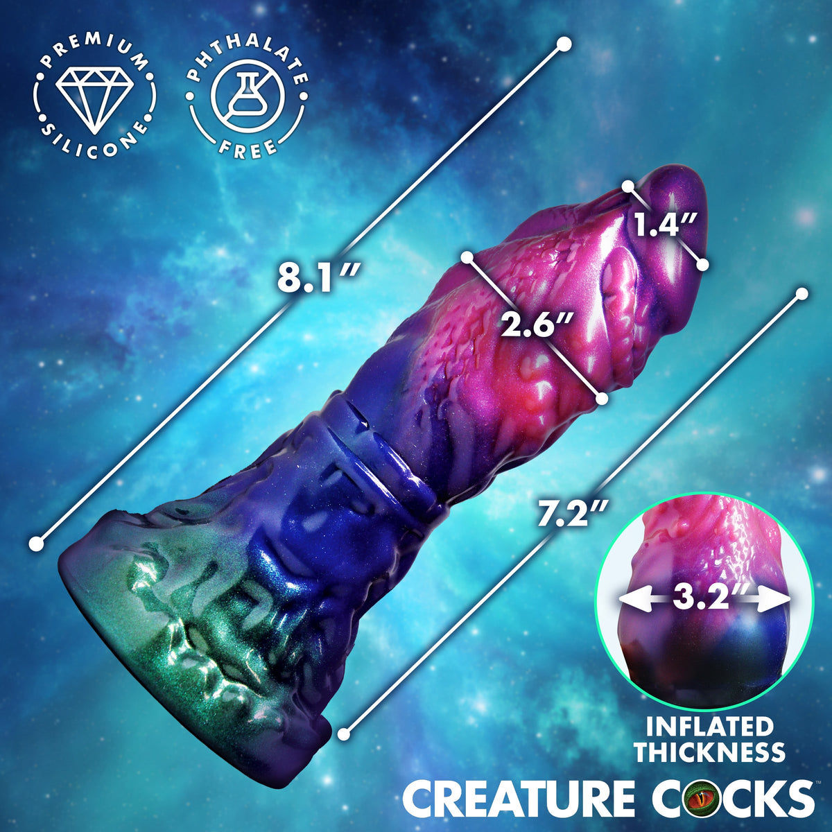 Gorge Inflatable Silicone Dildo
