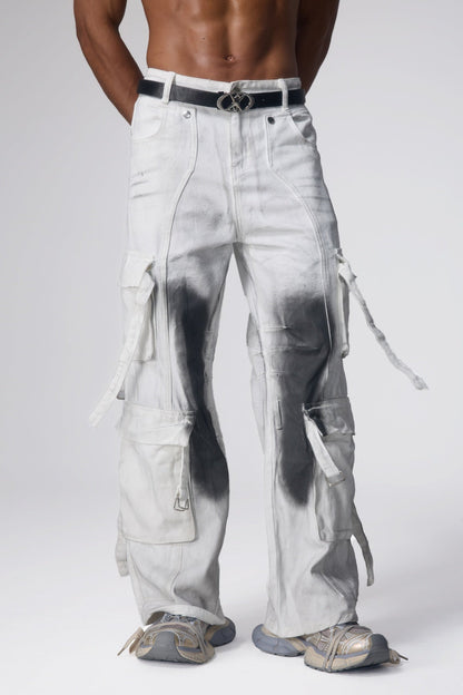 Acid Rush Splatter Cargo Jeans