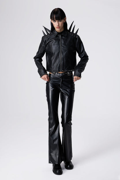 Acid Trace Gothic Leather Jacket