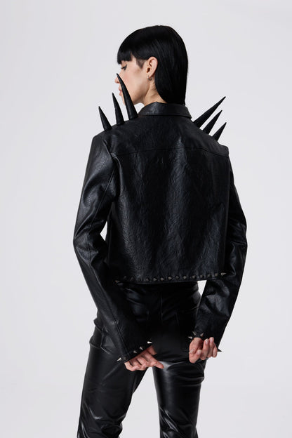 Acid Trace Gothic Leather Jacket