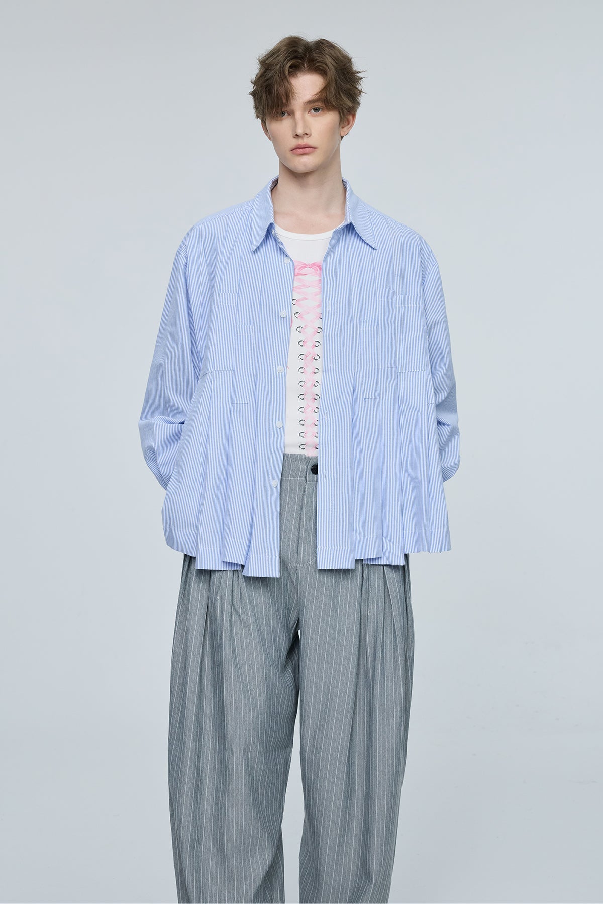 Aether Glow Long Sleeve Stripe Shirt