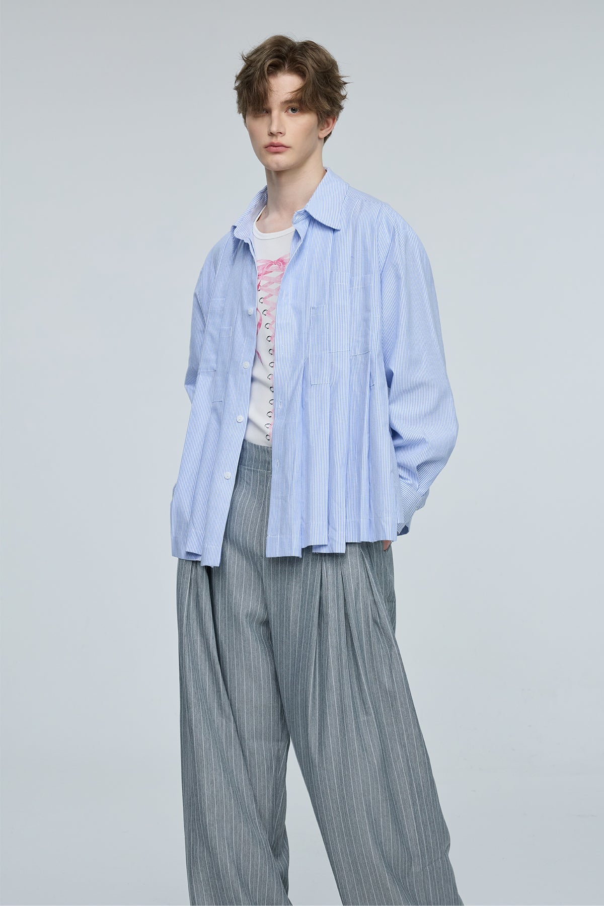 Aether Glow Long Sleeve Stripe Shirt