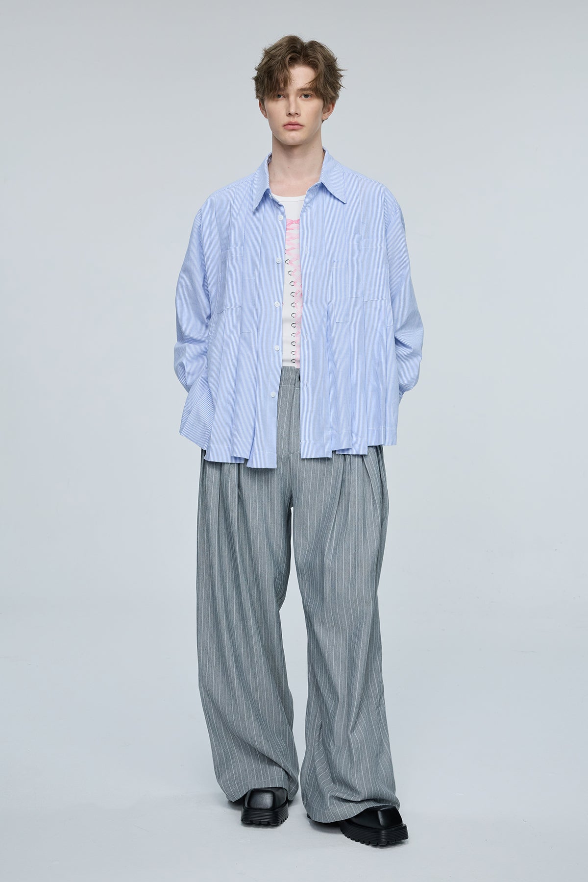 Aether Glow Long Sleeve Stripe Shirt