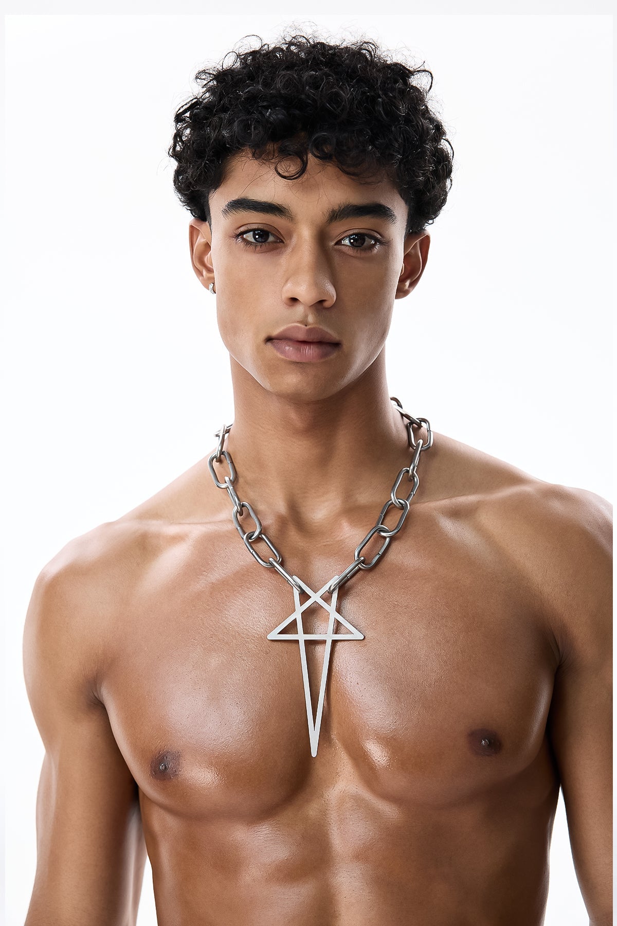 Alloy Arc Pentagram Necklace