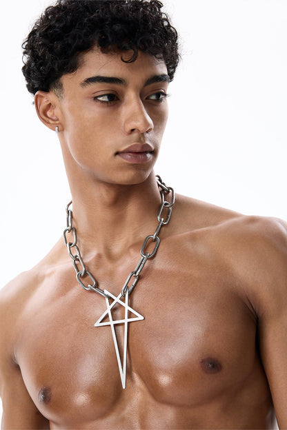 Alloy Arc Pentagram Necklace