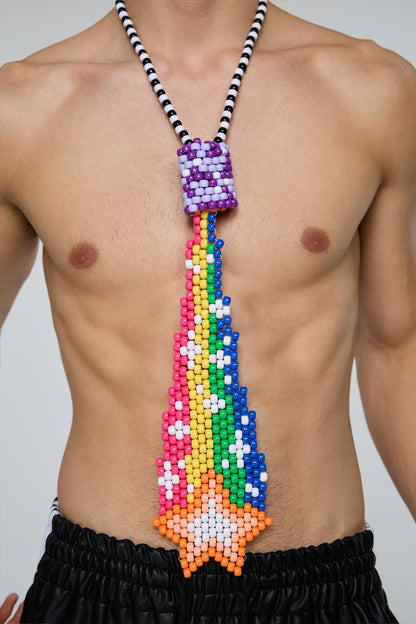 Amabel Star Rainbow Beaded Tie