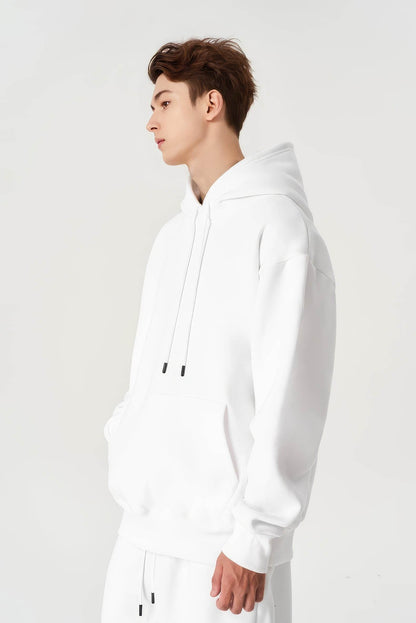 American Style Solid Color 350g Fleece Hoodie