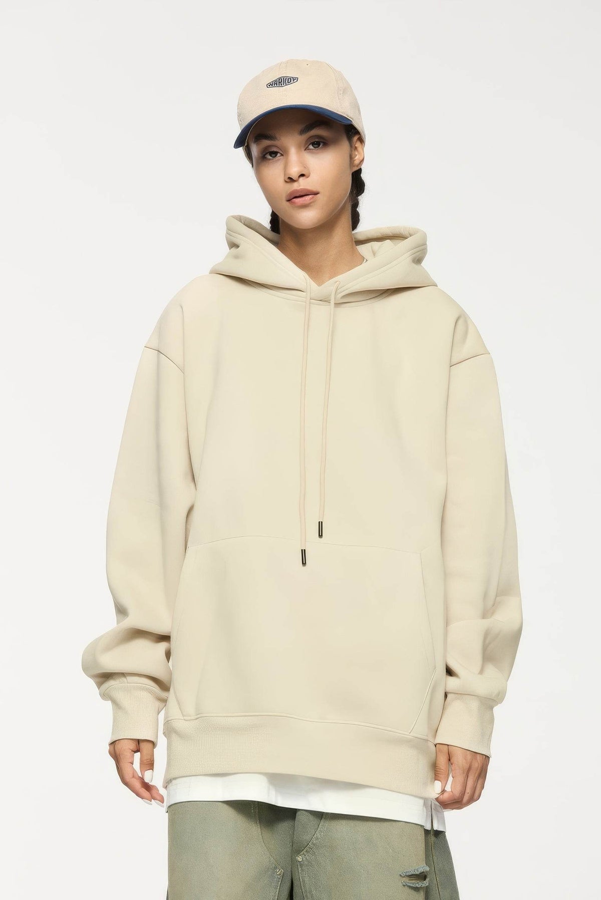American Style Solid Color 350g Fleece Hoodie