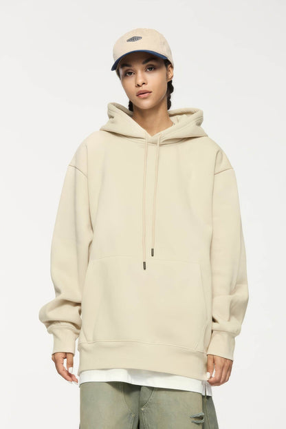 American Style Solid Color 350g Fleece Hoodie