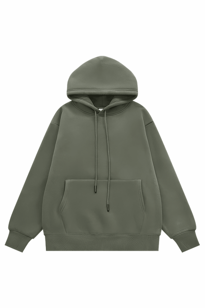 American Style Solid Color 350g Fleece Hoodie