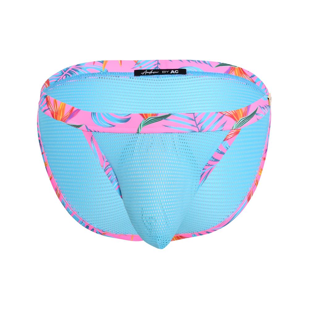 Andrew Christian Miami Cabana Boy Tropical Mesh Brief w/ ALMOST NAKED®