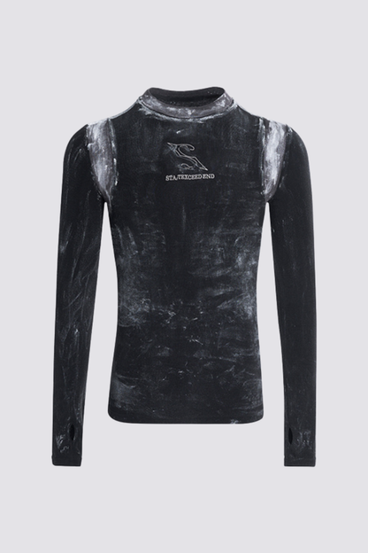 Ash Frame Long Sleeve Graffiti Top