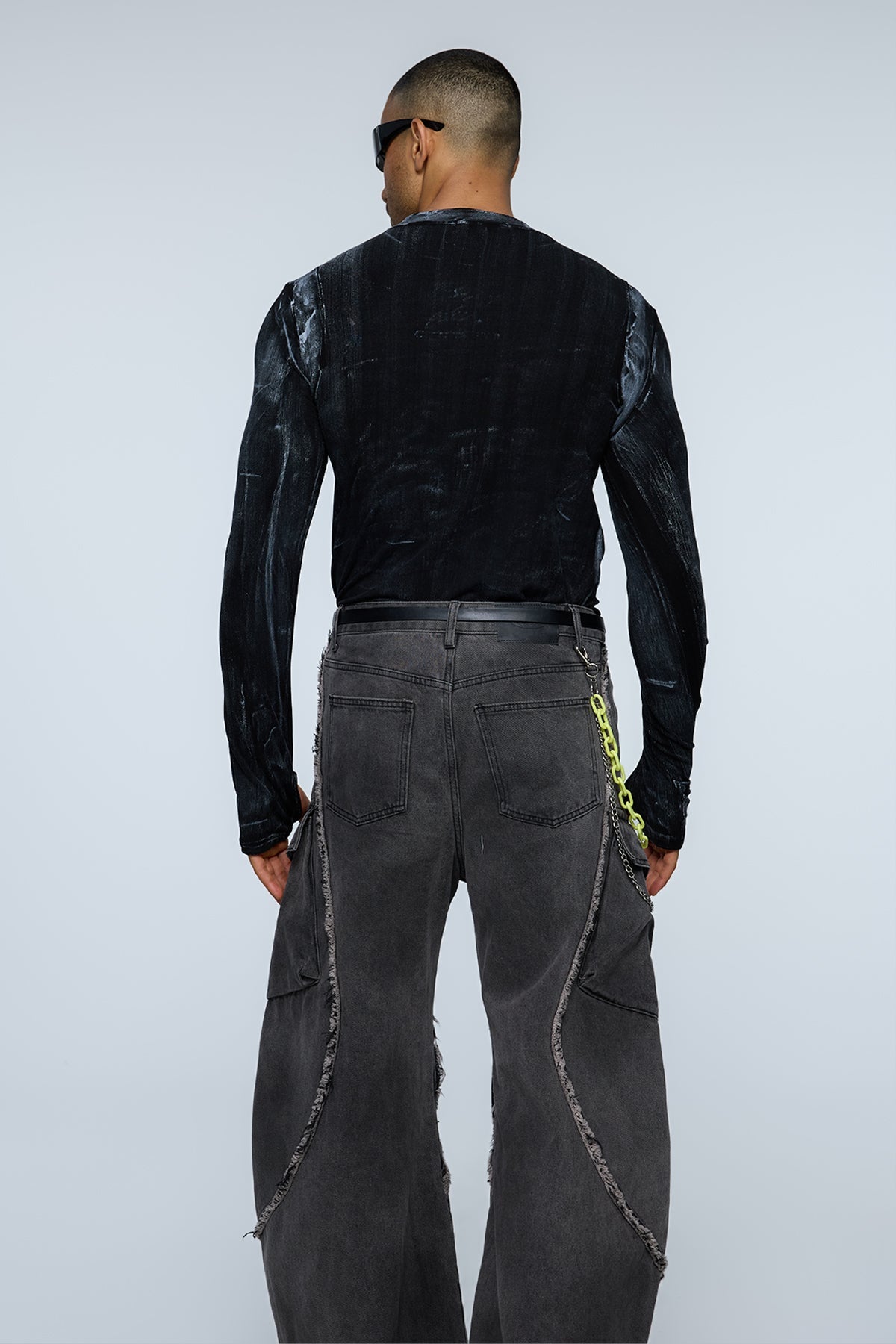 Ash Frame Long Sleeve Graffiti Top