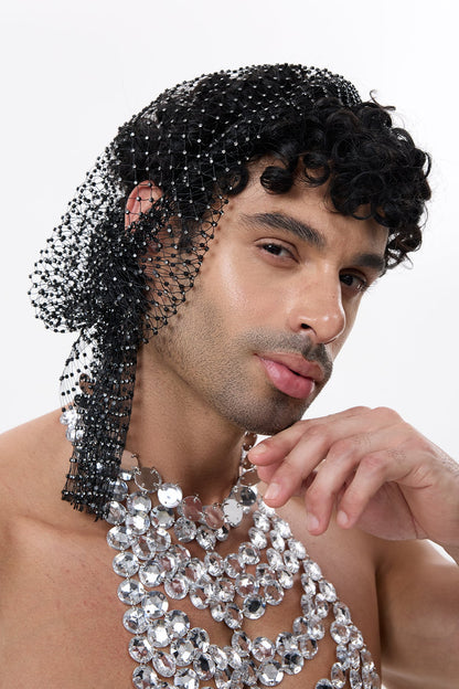 Aurora Stone Fishnet Rhinestone Hat