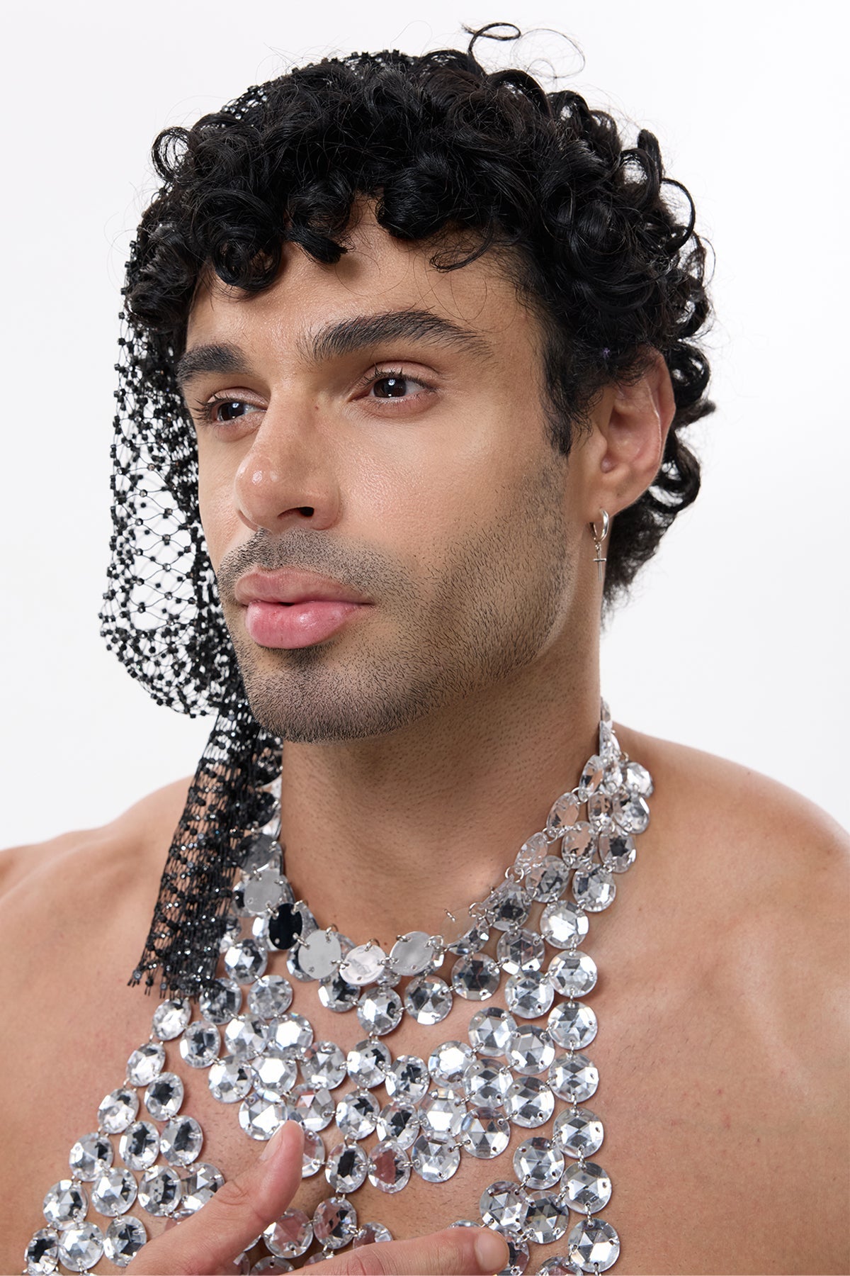 Aurora Stone Fishnet Rhinestone Hat