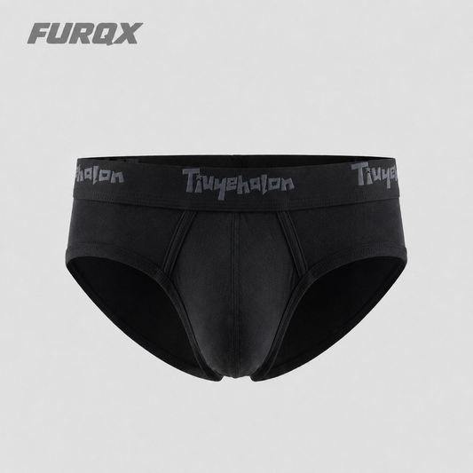 Men's solid-color breathable U-pouch briefs