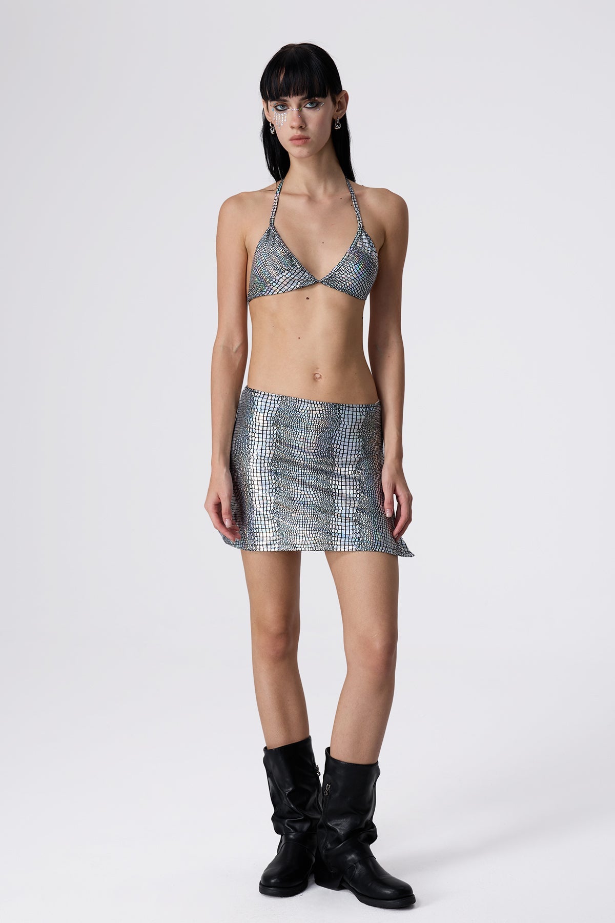 Back Frame Bikini Three Piece Set